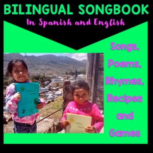 Over 60 pages of songs, activities and rhymes to learn Spanish. Young children learn language easily.