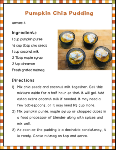 Recipe for Pumpkin Chia Puding